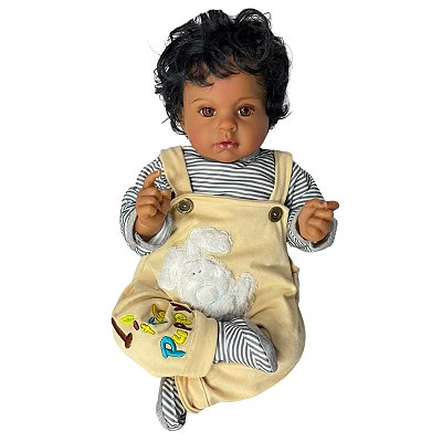 Boneco Bebe Reborn Corpo de tecido Enzo- 48cm