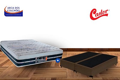 Colchão Queen Silver Star Pocket +Base Box Queen DF Premium