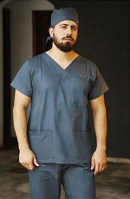 Pijama Cirúrgico Basic - Cinza