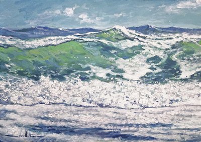 Pintura em guache e acrílica Majestade do Mar