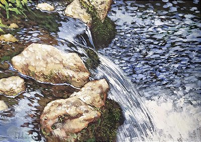 Pintura em guache Fonte da Vida