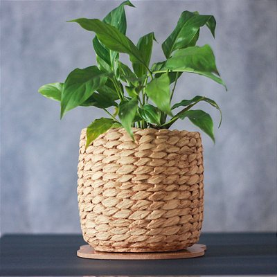 Cachepot Decorativo Fibra Natural em Cimento