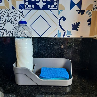 Porta Detergente Esponja para Pia de Cozinha OU