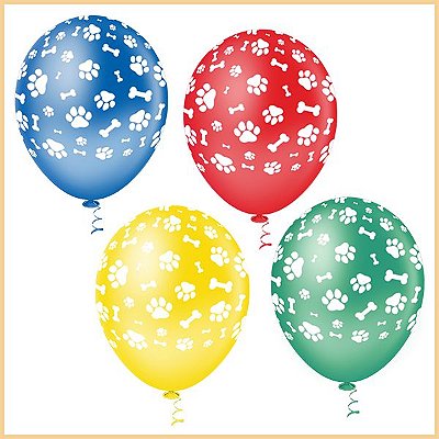Balões Ossinhos e Patinhas | 4 unidades