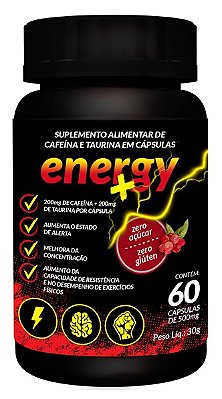 Energy+ (Cafeína + Taurina) - 60 Cápsulas