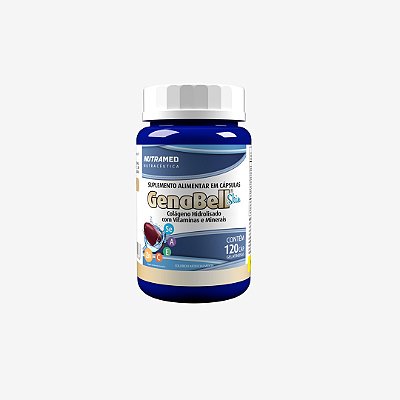 Genabell Skin Colágeno Hidrolisado + Vitaminas e Mineirais - 120 cápsulas