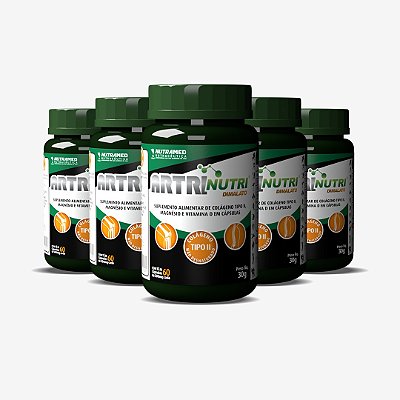 Artrinutri Dimalato + Colágeno Tipo 2 + Magnésio + Vitamina D3 - 60 cápsulas - Kit 5 unidades