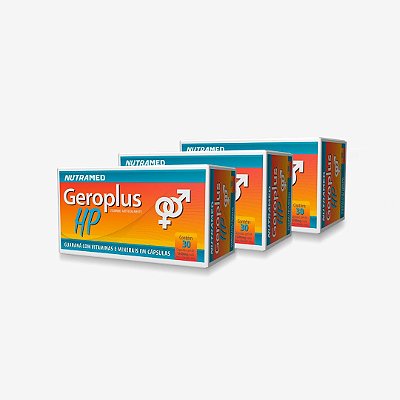 Geroplus HP (Guaraná + Vit e Minerais) - 30 Cápsulas - Kit 3 unidades