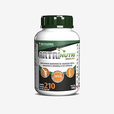 Artrinutri Dimalato - Colágeno Tipo II + Magnésio Dimalato + Vit D3 - 210 cápsulas
