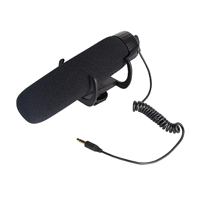 Microfone Shotgun Profissional Direcional Dslr Smartphone Vídeo