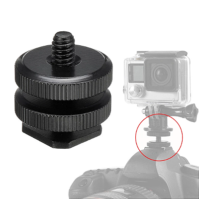 Adaptador Sapata Pino 1/4 Hot Shoe Para Câmera, Ring Light, Led