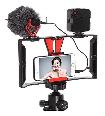 Estabilizador Cage Videomaker Suporte Celular Entrada Sapata