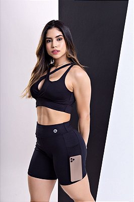 Conjunto Top e Short c/ Bolso em Suplex (900) ref 070 - LS