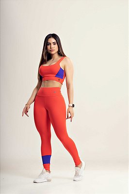 Conjunto Calça Legging e Top c/ Bojo Classic em Poliamida (5000) ref 080 - LS