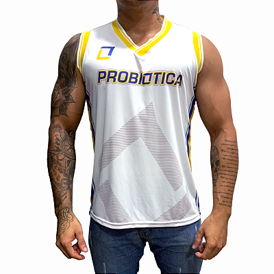 Regata Masculina Training Branca - Probiótica