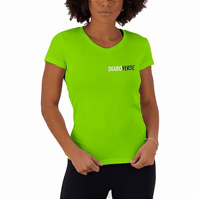 Camiseta Baby Look Diabo Verde Green Hor - FTW