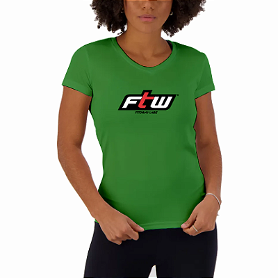 Camiseta Baby Look Diabo Verde Verde Folha - FTW