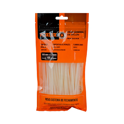 Abracadeira Nylon Branca 140x3,5 Foxlux