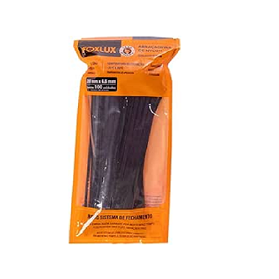 Abracadeira Nylon Preta 200x4,8 Foxlux