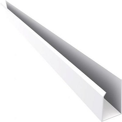 Acabamento Forro PVC Branco U 8Mm Barra 6mts Novaforma