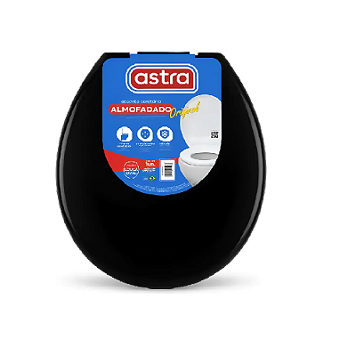 Assento Sanitário Almofadado Preto 1 Astra