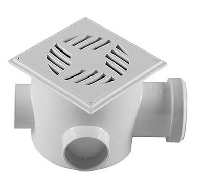 Caixa Sifonada 100x2 Branco Quadrada Astra
