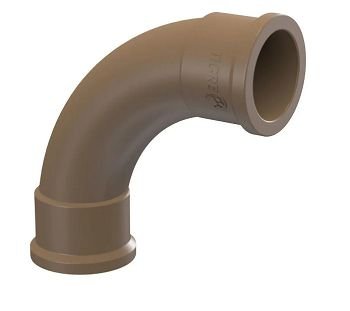 Curva Longa Soldável PVC Marrom 40mm x 90º Tigre