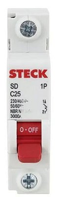 Disjuntor Unipolar Din 25A Steck