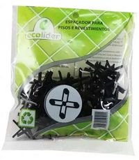 Espacador Piso 3mm Preto 100 Peças Ecolider