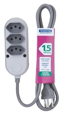 Extensão Tripla 1,5mts 2P+T 10A 250V 57504/019 Tramontina