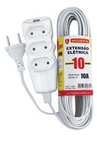 Extensão Tripla 2P 10A 10mts Branco Megatron