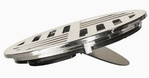Grelha PVC Redonda Anti Inseto 10cm Cromado Estrela