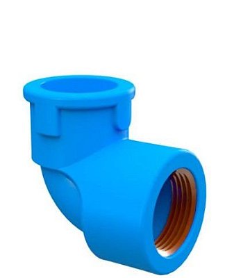 Joelho Soldável Azul 90º com Bucha de Latão 25mm x 1/2 - Tigre