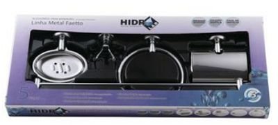 Kit Acessorios 5 Peças Faetto Cromado Inox 2010 Hidrolar