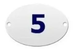 Numero Oval Pvc 5