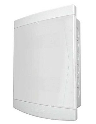 Quadro Distribuição Embutir 06/08 Disjuntores com Barramento Porta Branca - Tigre