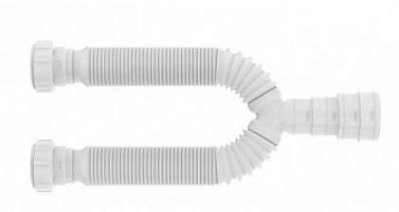 Sifão Duplo Flexível Universal Branco Blukit