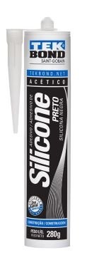 Silicone Preto 280g Tekbond