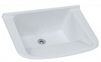 Tanque Mármore Sintético Para Coluna Branco Ge 55x41 Aj Rorato