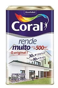 Tinda Acrílica Rende Muito Fosco Branco 18L Coral
