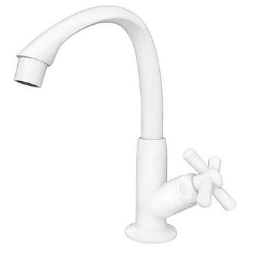 Torneira para Lavatório de Mesa Abs 1/2 Cross Branca Tigre