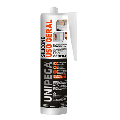 SILICONE PRETO 280G UNIPEGA