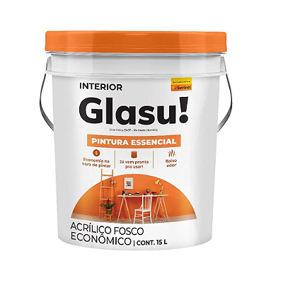 Acrilico Econ Essencial Glasu Branco Neve 15L Suvi