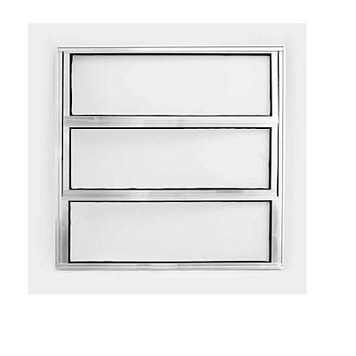 Vitrô Alumínio Basculante 1 Seção 60x60 Polido - Perfilax