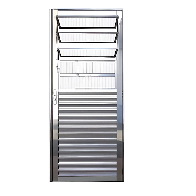 Porta de Alumínio Basculante Jateado Direita Polida 210X80cm - Perfilax
