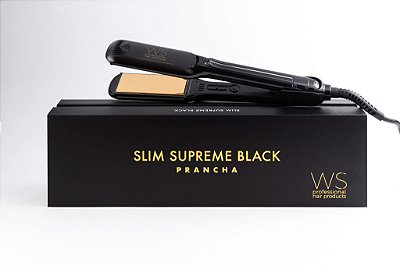 Prancha Slim Supreme Black WS Hair Profissional