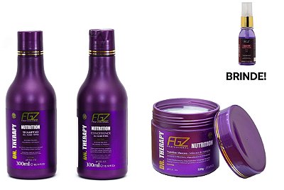 Kit - Máscara Nutrition - 500g + Shampoo e Condicionador Dr. Therapy - 300ml + Brinde