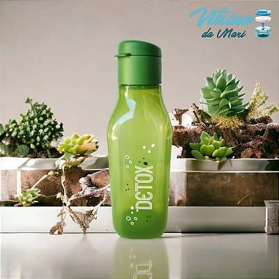 GARRAFA ECO TUPPER QUADRADA PLUS - 1 LITRO (DETOX)