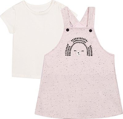 CONJUNTO BEBÊ MENINA BLUSA E JARDINEIRA | NINI & BAMBINI (6M)