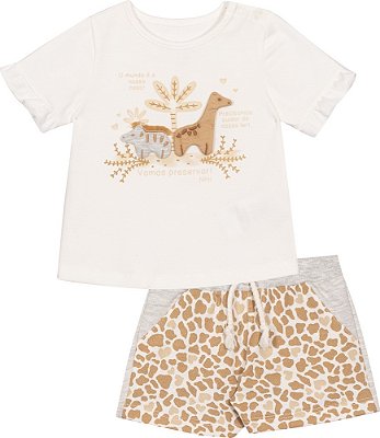 CONJUNTO INFANTIL MENINA GIRAFINHA | NINI & BAMBINI (3M A 4 ANOS)